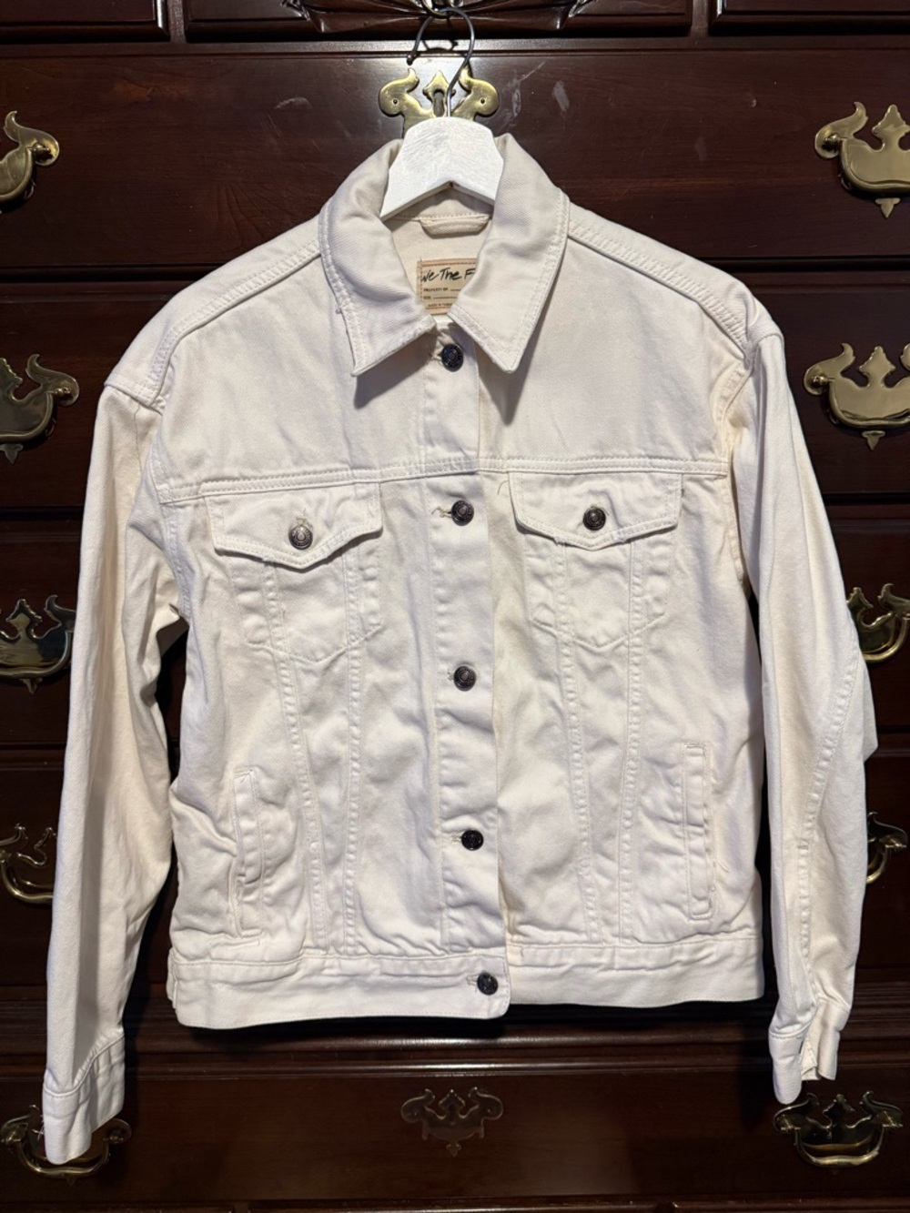 free people Off White Women’s jean jacket Size XS 100% Cotton